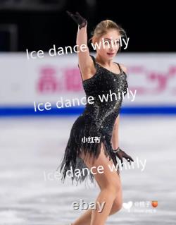 1082 Ice Figure Skating Dress Girls Women Long Sleeve Figure Skating Dresses