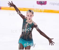 1083 Ice Figure Skating Dress Girls Women Long Sleeve Figure Skating Dresses