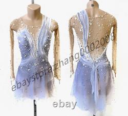 Ice Dance Dress/handmade Figure Skating Costume/twirling Dance Dress