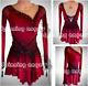Ice Figure Skating Dress/Dance/Baton Twirling costume Outfit Custome red dyeing