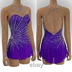 Ice figure skating competition dress Gymnastics costume dance Dress dyeing