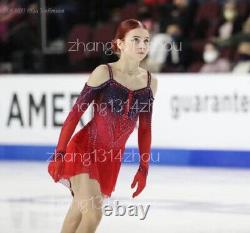 The new ice figure skating dress is available in custom sizes